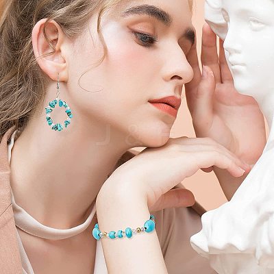 Dyed Synthetic Turquoise Beads G-AR0004-32-1