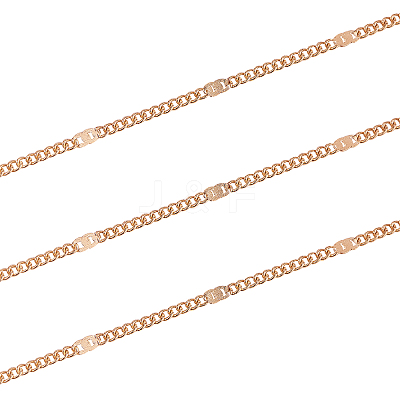 Soldered Brass Coated Iron Curb Chains CH-CJ0001-01A-KCG-1