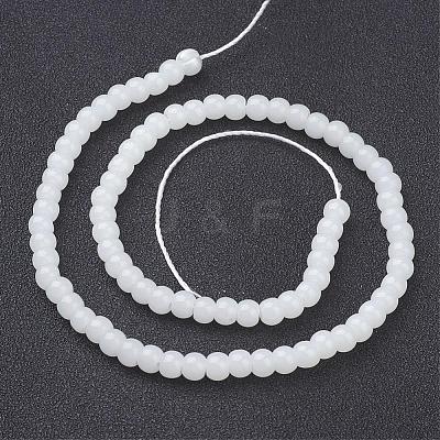 Imitation Jade Glass Beads Strands GMR4mmC26-1