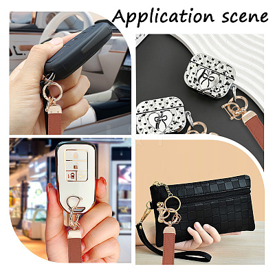 1 Sets PU Alloy Keychain AJEW-GF0010-84-1
