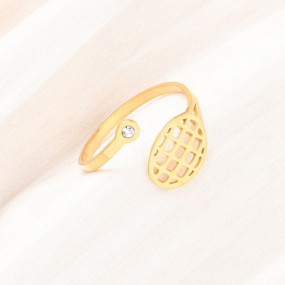 304 Stainless Steel Cuff Open Rings LS-RJEW-D337-01D-G-1