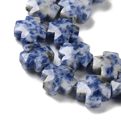 Natural Blue Spot Jasper Beads Strands G-K357-C03-01-1