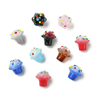 16Pcs 8 Colors Handmade Lampwork Enamel Bumpy Beads LAMP-CJ0002-72-1