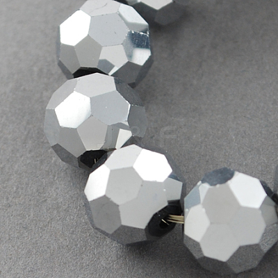 Electroplate Glass Bead Strands EGLA-R042-8mm-M-1