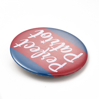 Independence Day Flat Round Tinplate Badge Pins JEWB-G021-01H-1