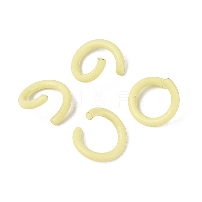 Spray Painted Iron Open Jump Rings IFIN-T017-04B-26-1