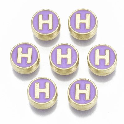Alloy Enamel Beads ENAM-S122-028H-NR-1
