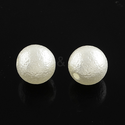 ABS Plastic Imitation Pearl Round Beads SACR-Q105-26C-1