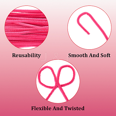 100Pcs DIY Plush Sticks FIND-SP0004-72D-1