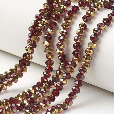 Electroplate Transparent Glass Beads Strands LS-EGLA-A034-T4mm-O07-1