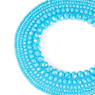 6 Strands 6 Styles Electroplate Glass Beads Strands EGLA-TADJ0001-02B-1