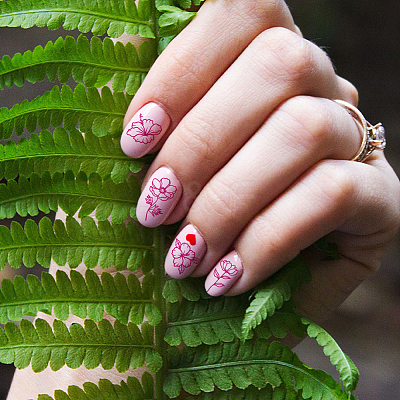 Stainless Steel DIY Nail Art Templates MRMJ-WH0098-011-1
