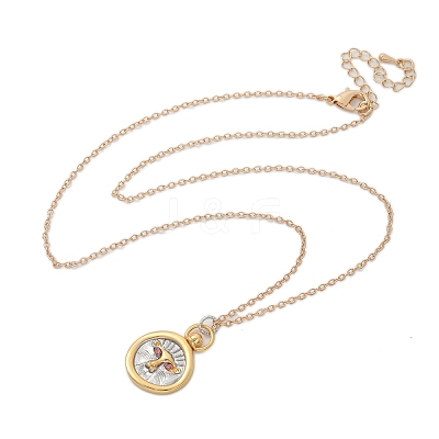 Brass Twelve Constellations Tarot Pendant Necklaces LS-NJEW-Q006-01G-G-1