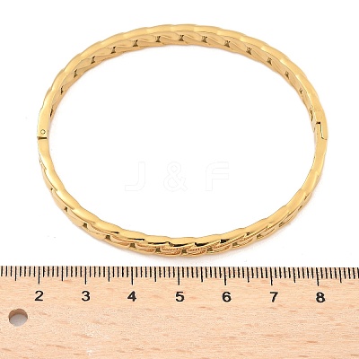 304 Stainless Steel Hinged Bangles for Women AJEW-P127-26G-1