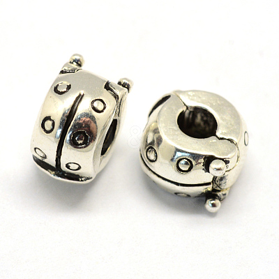 Alloy European Style Clasps PDLC-R001-17AS-1