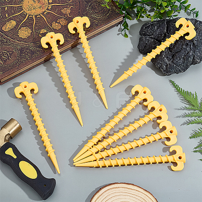 32Pcs Plastic Camping & Awning Tent Pegs Nails for Outdoor AJEW-GO0004-32B-1