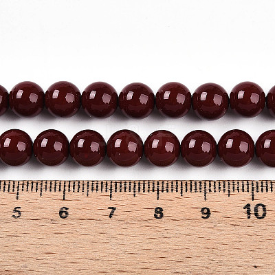 Baking Paint Pearlized Glass Pearl Bead Strands HY-N002-8mm-D01-1