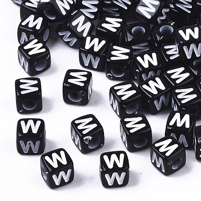 Opaque Acrylic Beads LS-SACR-N002-01W-1