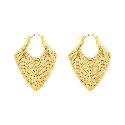 Textured Brass Hoop Earrings for Women FS-WGF2C06-01-1