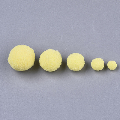 DIY Doll Craft Polyester High-elastic Pom Pom Ball AJEW-R093-01-A01-1