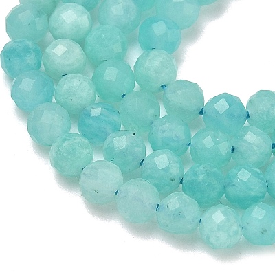 Natural Amazonite Beads Strands G-B168-A13-4mm-1