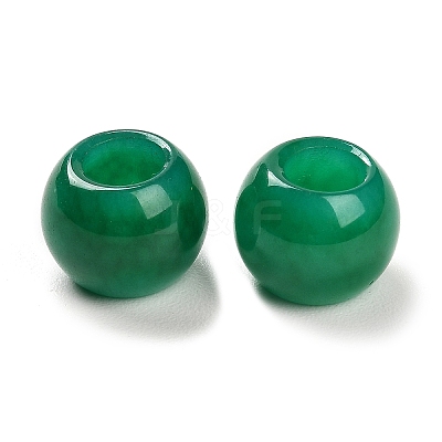 Natural Malaysia Jade Dyed European Beads G-R488-01A-1
