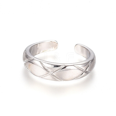 Brass Cuff Toe Rings RJEW-G100-11P-1