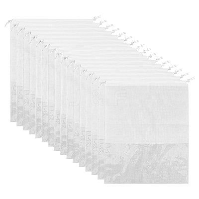 Non-woven Fabric Shoes Storage Bags with Visible Window ABAG-WH0045-13B-1