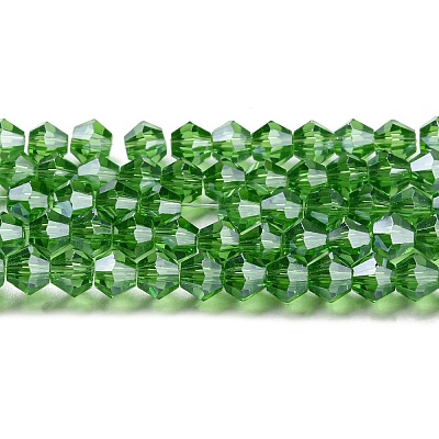 Transparent Electroplate Glass Beads Strands GLAA-F029-2mm-C03-1