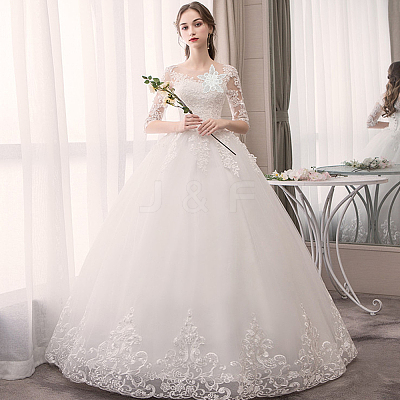 Flower Multi-Layer Polyester & Sequin Embroidery Appliques PATC-WH0010-35-1