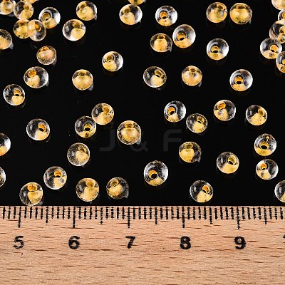 6/0 Inside Colours Transparent Glass Seed Beads SEED-T007-07F-1