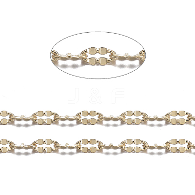 3.28 Feet Real 18K Gold Plated Brass Dapped Chains X-CHC-R126-09G-1