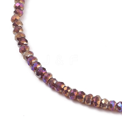 Faceted Electroplate Glass Beaded Bracelets BJEW-JB05693-03-1