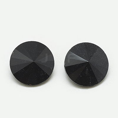 Pointed Back Glass Rhinestone Cabochons X-RGLA-T086-14mm-02-1