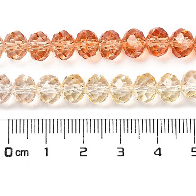 Transparent Painted Glass Beads Strands X1-DGLA-A034-T8mm-A20-1