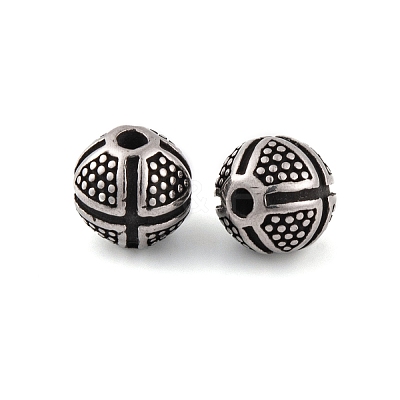 304 Stainless Steel Beads STAS-G334-02AS-1
