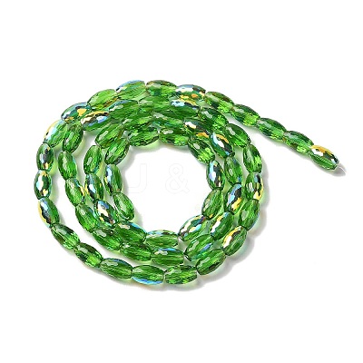 AB Color Plated Transparent Electroplate Beads Strands EGLA-H104-05E-1