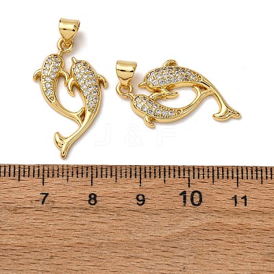 Brass Micro Pave Cubic Zirconia Pendants KK-A271-07C-G-1