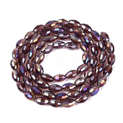 Electroplate Transparent Glass Beads Strands LS-GL-N002-01A-A16-1
