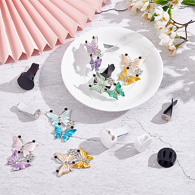 10 Sets 2 Colors Self Adhesive Plastic Car Air Freshener Vent Clips DIY-GA0005-25-1