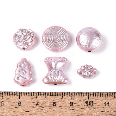 Pearlized Opaque Acrylic Beads OACR-T029-04C-1