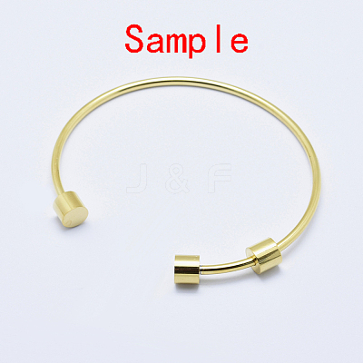 Eco-Friendly 316 Surgical Stainless Steel Cuff Bangle Making STAS-I078-02G-NR-1