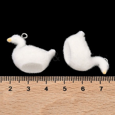 Flocking Opaque Resin Pendants RESI-F064-A05-1