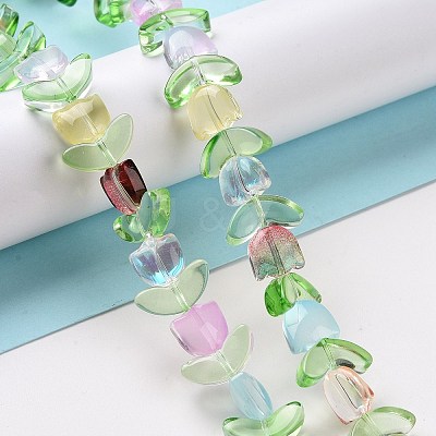 Transparent Glass Beads Strands LAMP-H061-02B-1