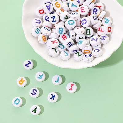 Opaque White Acrylic Beads SACR-YW0001-23D-1