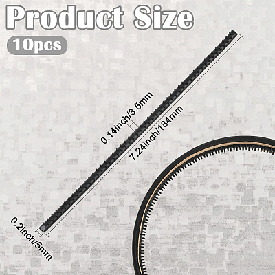 10Pcs Resin Firm Headband Non-slip Strip FIND-SP0020-62-1