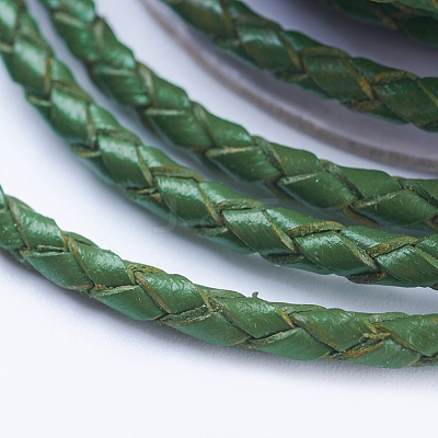 Round Braided Cowhide Cords WL-L009-01O-1
