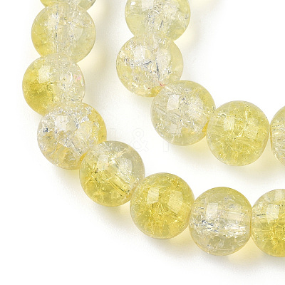 Transparent Crackle Baking Paint Glass Beads Strands DGLA-T003-01C-15-1