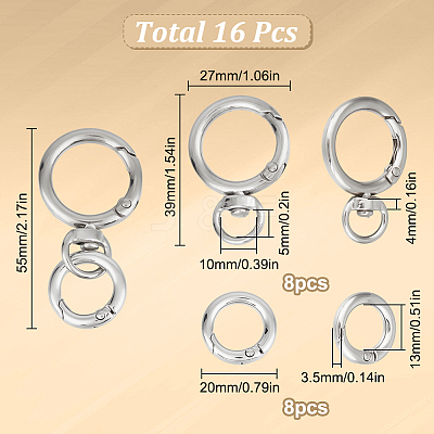 8Pcs Zinc Alloy Swivel Clasps FIND-SC0012-76P-1