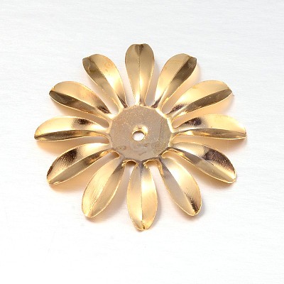 Multi-Petal Flower Iron Bead Caps IFIN-N3296-02-1